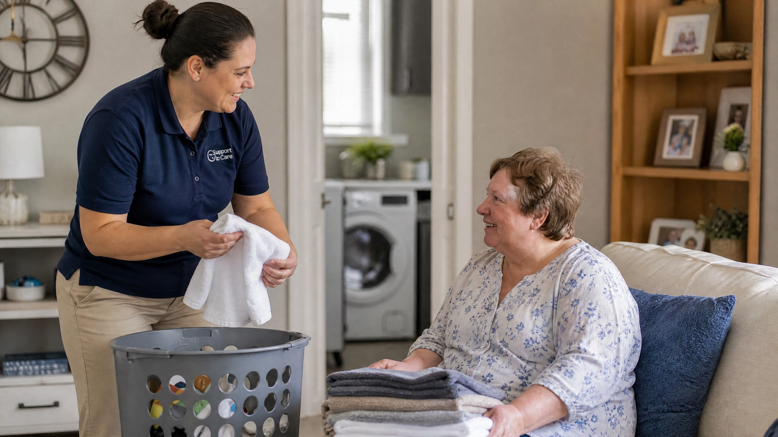 Support worker providing compassionate NDIS care at home